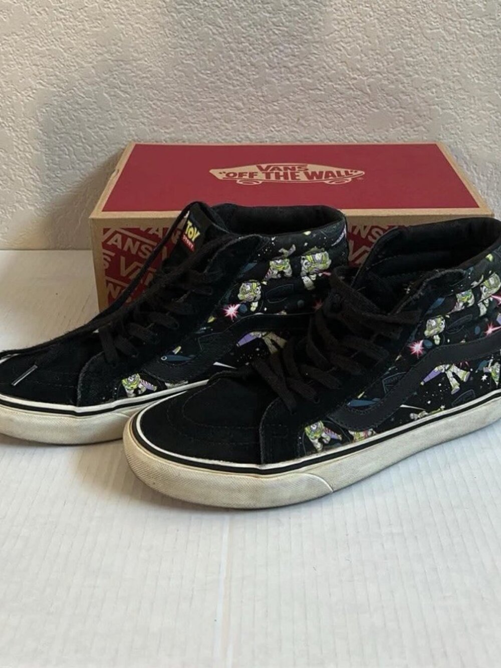 Vans Pixar Toy Story Buzz Lightyear High Top Skate Board Shoes Glow In the Dark - Picture 3 of 7